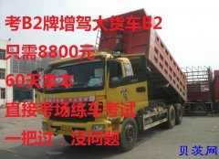 荔湾区考B2大货车指定招生点，考B2只需8800元60天拿本